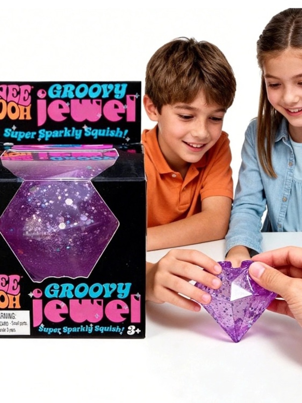 Needoh Groovy Jewel Purple Super Sparkly Squish!